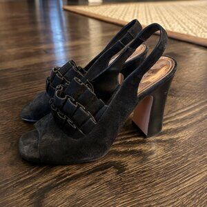 Vince Camuto Black Suede Heels | Size 36